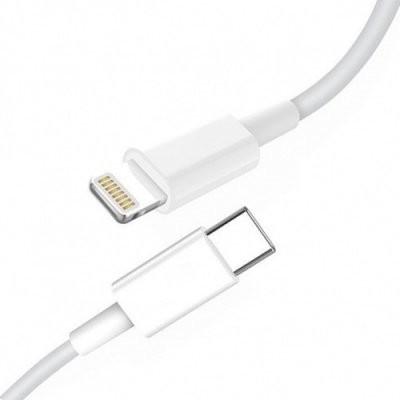 Купить ᐈ Кривой Рог ᐈ Низкая цена ᐈ Кабель SkyDolphin S12L Frost Line USB Type-C - Lightning (M/M), 1 м, White (USB-000576)