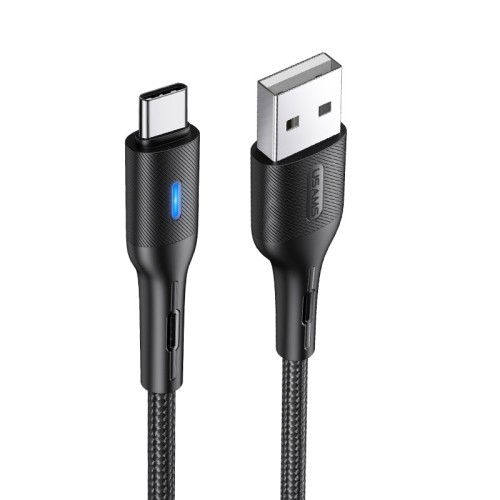 Купить ᐈ Кривой Рог ᐈ Низкая цена ᐈ Кабель Usams US-SJ460 USB - USB Type-C, 1.2 м, Black (SJ460USB01)