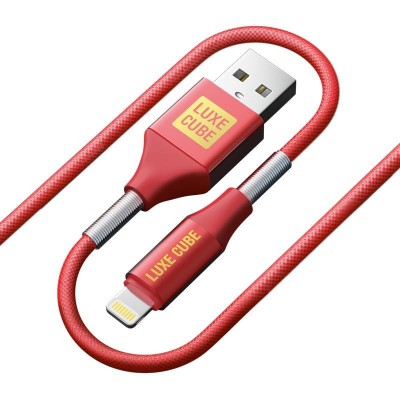 Купить ᐈ Кривой Рог ᐈ Низкая цена ᐈ Кабель Luxe Cube Armored USB - Lightning (M/M), 1 м, красный (8886668686099)