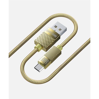 Купить ᐈ Кривой Рог ᐈ Низкая цена ᐈ Кабель Luxe Cube Premium USB - micro USB (M/M), 1 м, золотистый (8889986489885)
