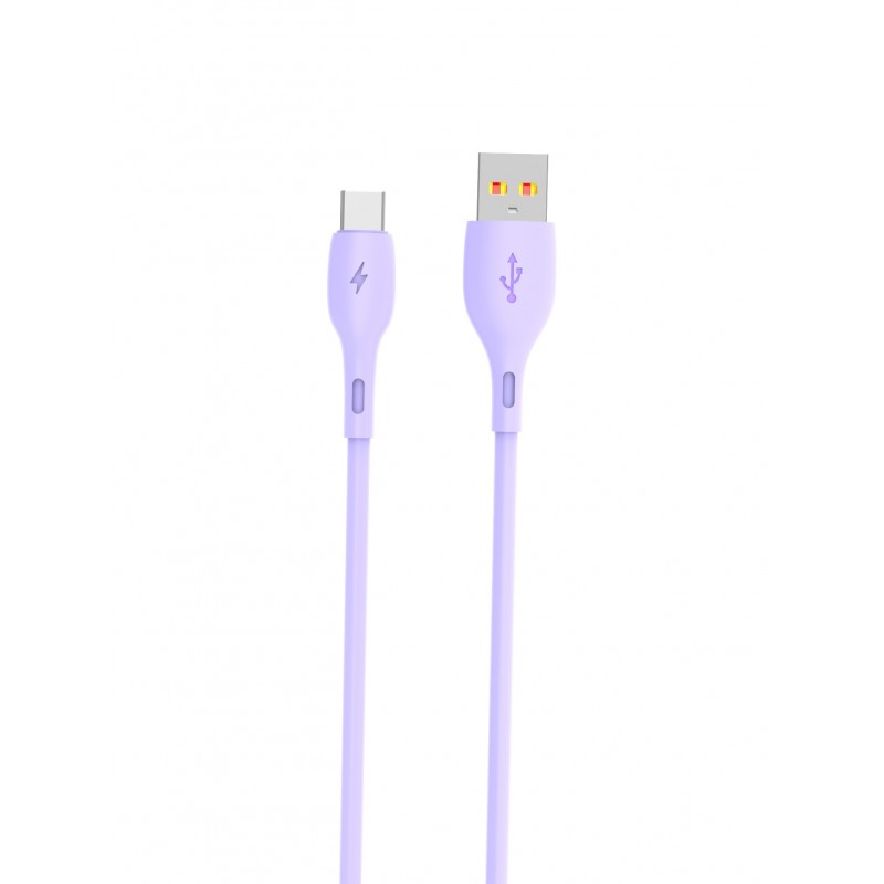 Купить ᐈ Кривой Рог ᐈ Низкая цена ᐈ Кабель SkyDolphin S22T Soft Silicone USB - USB Type-C (M/M), 1 м, Violet (USB-000603)