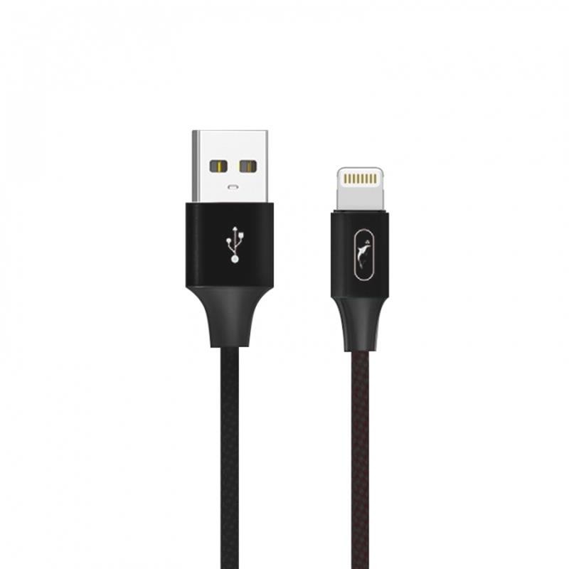 Купить ᐈ Кривой Рог ᐈ Низкая цена ᐈ Кабель SkyDolphin S55L Neylon USB - Lightning (M/M), 1 м, Black (USB-000434)