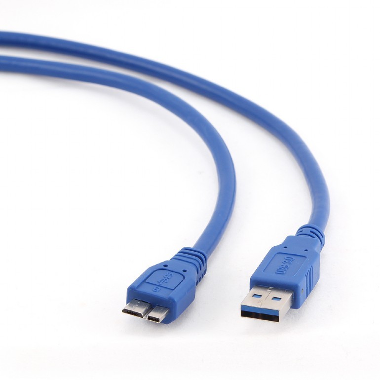 Купить ᐈ Кривой Рог ᐈ Низкая цена ᐈ Кабель Gembird USB - micro USB Type-B V 3.0 (M/M), 5pin, 0.5 м, синий (CCP-mUSB3-AMBM-0.5M)