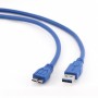 Купить ᐈ Кривой Рог ᐈ Низкая цена ᐈ Кабель Gembird USB - micro USB Type-B V 3.0 (M/M), 5pin, 0.5 м, синий (CCP-mUSB3-AMBM-0.5M)