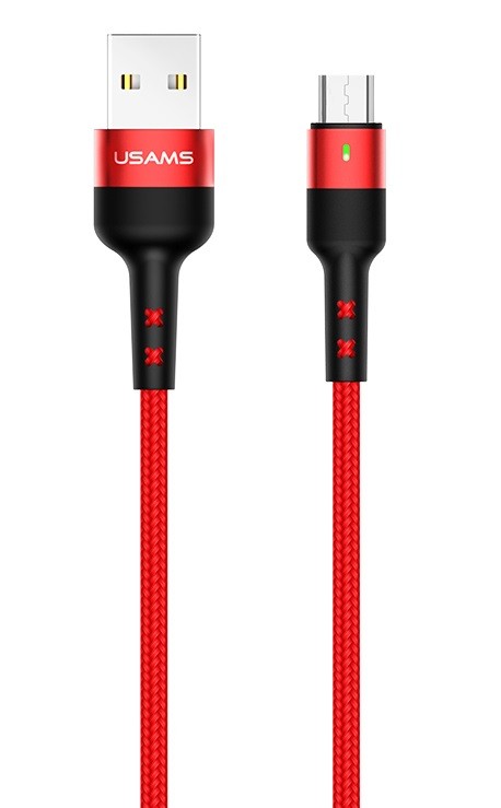 Купить ᐈ Кривой Рог ᐈ Низкая цена ᐈ Кабель Usams US-SJ312 USB - Micro USB, 1 м, Red (SJ312MC02)