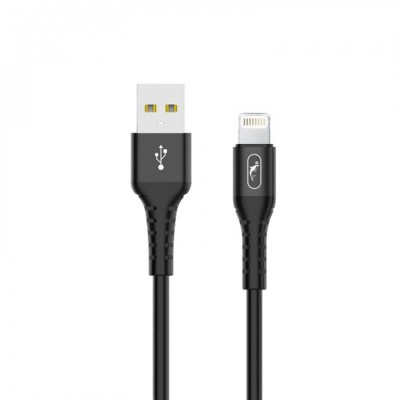 Купить ᐈ Кривой Рог ᐈ Низкая цена ᐈ Кабель SkyDolphin S05L TPE Frost Line USB - Lightning (M/M), 1 м, Black (USB-000549)