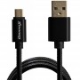Купить ᐈ Кривой Рог ᐈ Низкая цена ᐈ Кабель Grand-X USB - micro USB (M/M), 2.1A, металлическая оплетка, 1 м, Black (MM-01B) гифтб