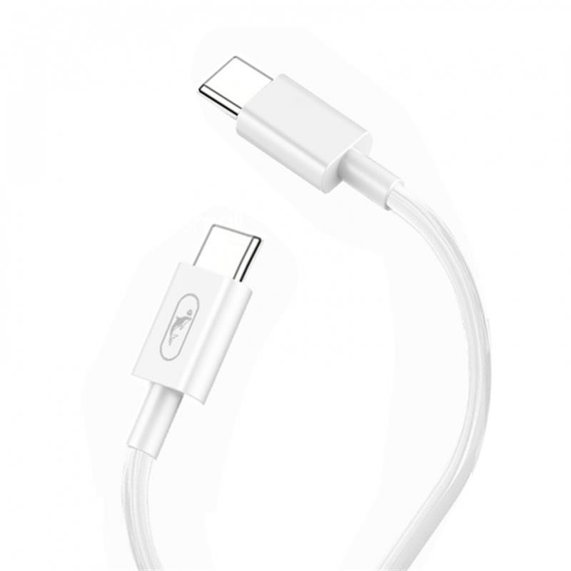 Купить ᐈ Кривой Рог ᐈ Низкая цена ᐈ Кабель SkyDolphin S57T USB Type-C - USB Type-C (M/M), PD 18W, 1 м, White (USB-000546)