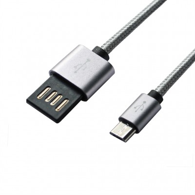 Купить ᐈ Кривой Рог ᐈ Низкая цена ᐈ Кабель Grand-X USB - micro USB (M/M), 1 м, Grey (FM02)
