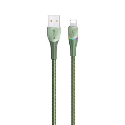 Купить ᐈ Кривой Рог ᐈ Низкая цена ᐈ Кабель Usams US-SJ541 USB - Lightning, 1.2 м, Green (SJ541USB03)