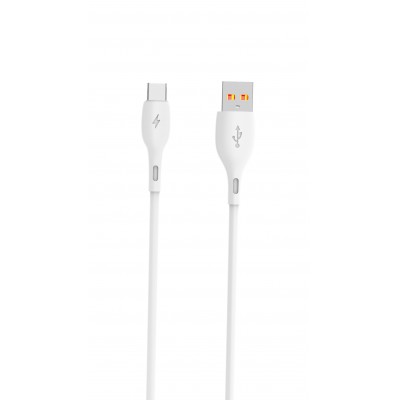 Купить ᐈ Кривой Рог ᐈ Низкая цена ᐈ Кабель SkyDolphin S22T Soft Silicone USB - USB Type-C (M/M), 1 м, White (USB-000602)
