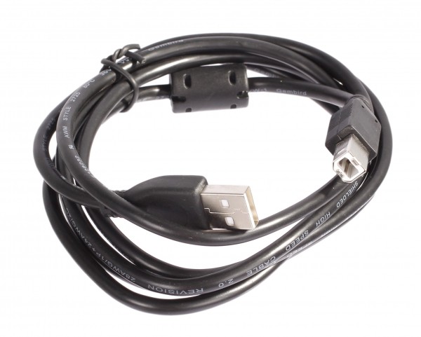 Купить ᐈ Кривой Рог ᐈ Низкая цена ᐈ Кабель Cablexpert USB - USB Type-B V 2.0 (M/M), 1.8 м, ферритовый фильтр, черный (CCF-USB2-A