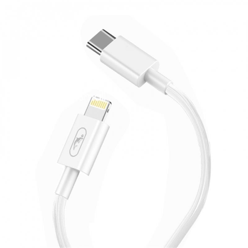Купить ᐈ Кривой Рог ᐈ Низкая цена ᐈ Кабель SkyDolphin S57L USB Type-C - Lightning (M/M), PD 18 W,  1 м, White (USB-000545)