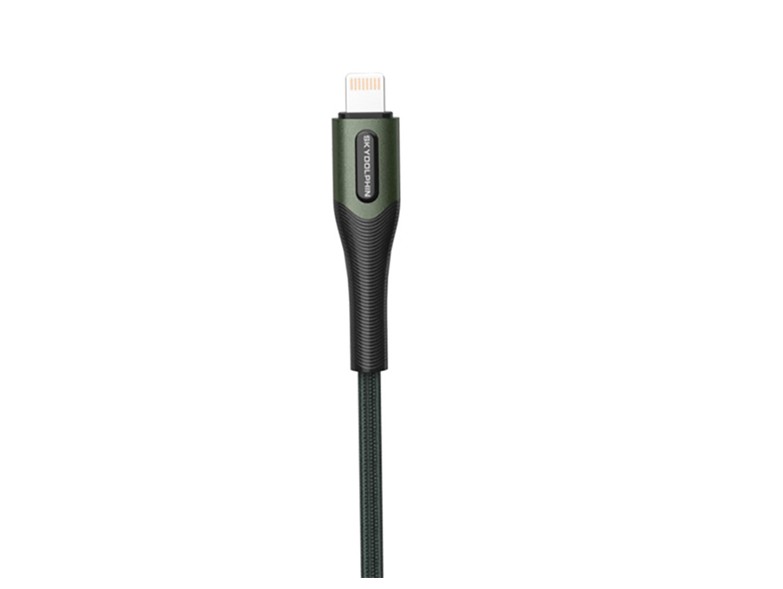 Купить ᐈ Кривой Рог ᐈ Низкая цена ᐈ Кабель SkyDolphin S01L USB - Lightning (M/M), 1 м, Dark Green (USB-000580)
