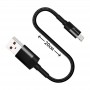 Купить ᐈ Кривой Рог ᐈ Низкая цена ᐈ Кабель Grand-X USB - Lightning (M/M), Cu, Power Bank, 0.2 м, Black (FM-20L)
