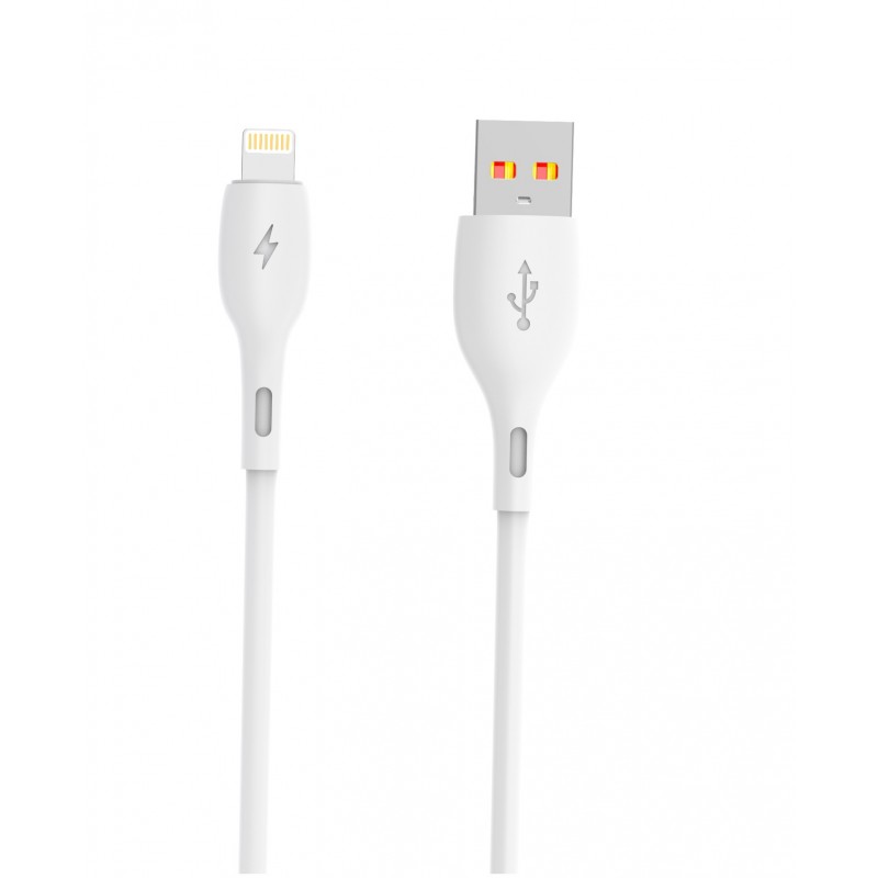 Купить ᐈ Кривой Рог ᐈ Низкая цена ᐈ Кабель SkyDolphin S22L Soft Silicone USB - Lightning (M/M), 1 м, White (USB-000599)