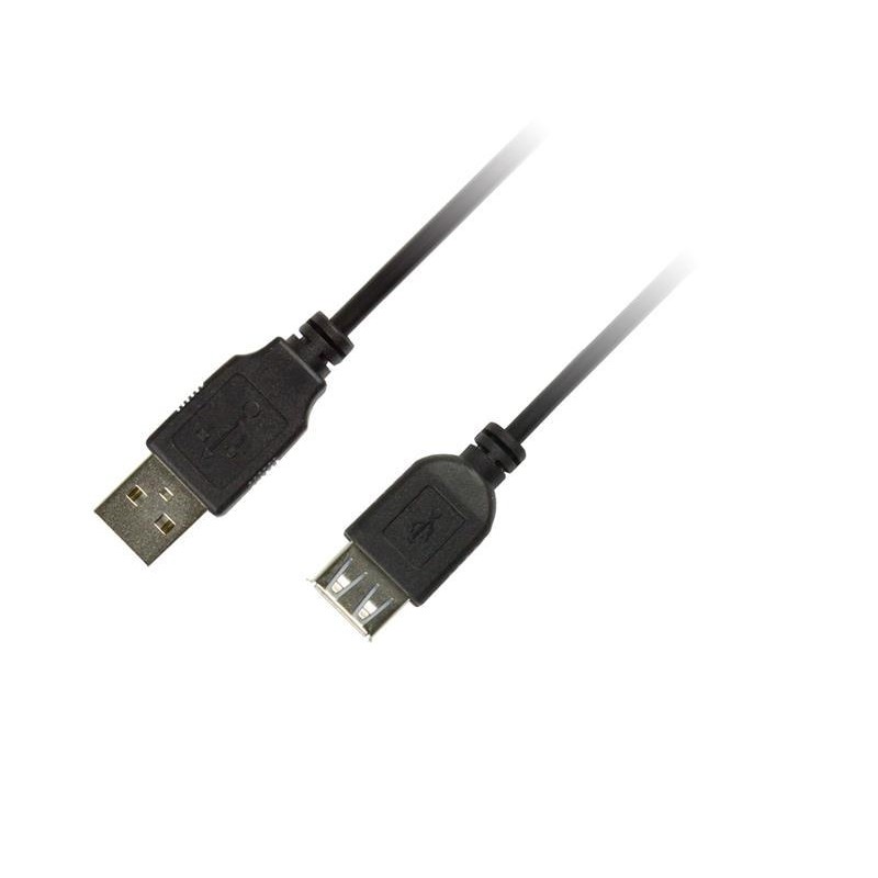 Купить ᐈ Кривой Рог ᐈ Низкая цена ᐈ Кабель Piko USB - USB V 2.0 (M/F), 3 м, Black (1283126474118)