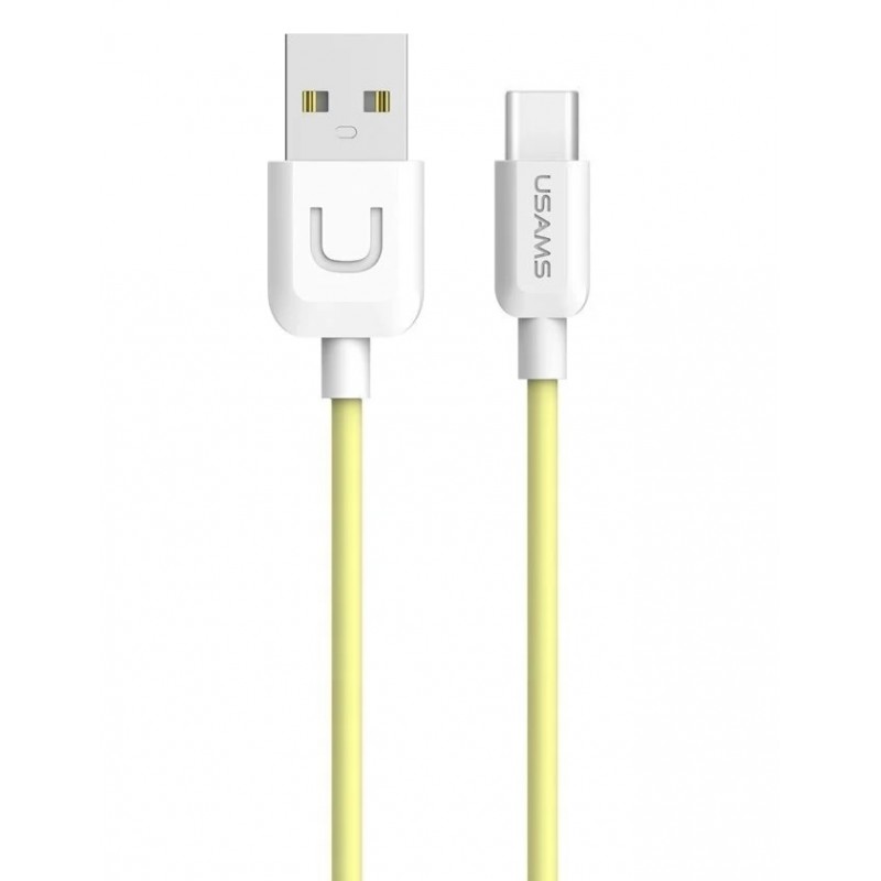 Купить ᐈ Кривой Рог ᐈ Низкая цена ᐈ Кабель Usams US-SJ099 USB - USB Type-C, 1 м, Yellow (TCUSBXD05)