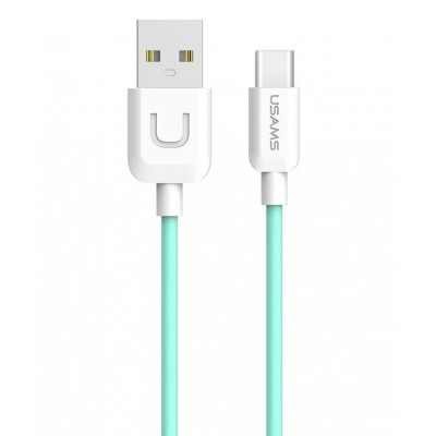 Купить ᐈ Кривой Рог ᐈ Низкая цена ᐈ Кабель Usams US-SJ099 USB - USB Type-C, 1 м, Cyan (TCUSBXD03)