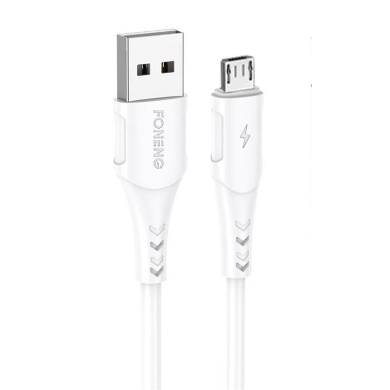 Купить ᐈ Кривой Рог ᐈ Низкая цена ᐈ Кабель Foneng X81 USB - micro USB (M/M), 2.1 A, 1 м, White (X81-CA-MU)