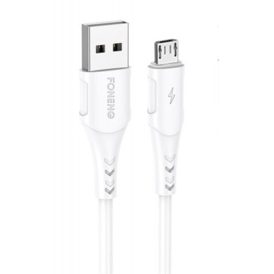 Купить ᐈ Кривой Рог ᐈ Низкая цена ᐈ Кабель Foneng X81 USB - micro USB (M/M), 2.1 A, 1 м, White (X81-CA-MU)