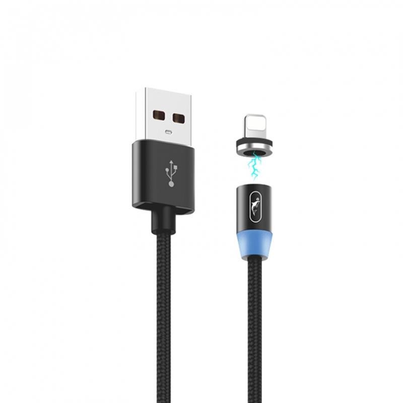 Купить ᐈ Кривой Рог ᐈ Низкая цена ᐈ Кабель SkyDolphin S59L Magnetic USB - Lightning (M/M), 1 м, Black (USB-000440)