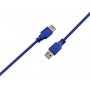 Купить ᐈ Кривой Рог ᐈ Низкая цена ᐈ Кабель ProLogix USB - USB V 3.0 (M/F), 3 м, синий (PR-USB-P-11-30-3m) 