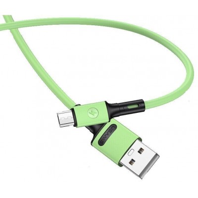 Купить ᐈ Кривой Рог ᐈ Низкая цена ᐈ Кабель Usams US-SJ435 USB - Micro USB, 1 м, Green (SJ435USB02)