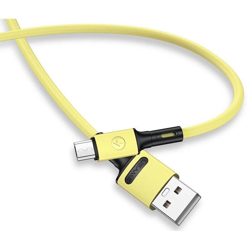 Купить ᐈ Кривой Рог ᐈ Низкая цена ᐈ Кабель Usams US-SJ435 USB - Micro USB, 1 м, Yellow (SJ435USB03)
