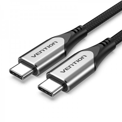 Купить ᐈ Кривой Рог ᐈ Низкая цена ᐈ Кабель Vention USB Type-C - USB Type-C (M/M), 1 м, Black (TAAHF)