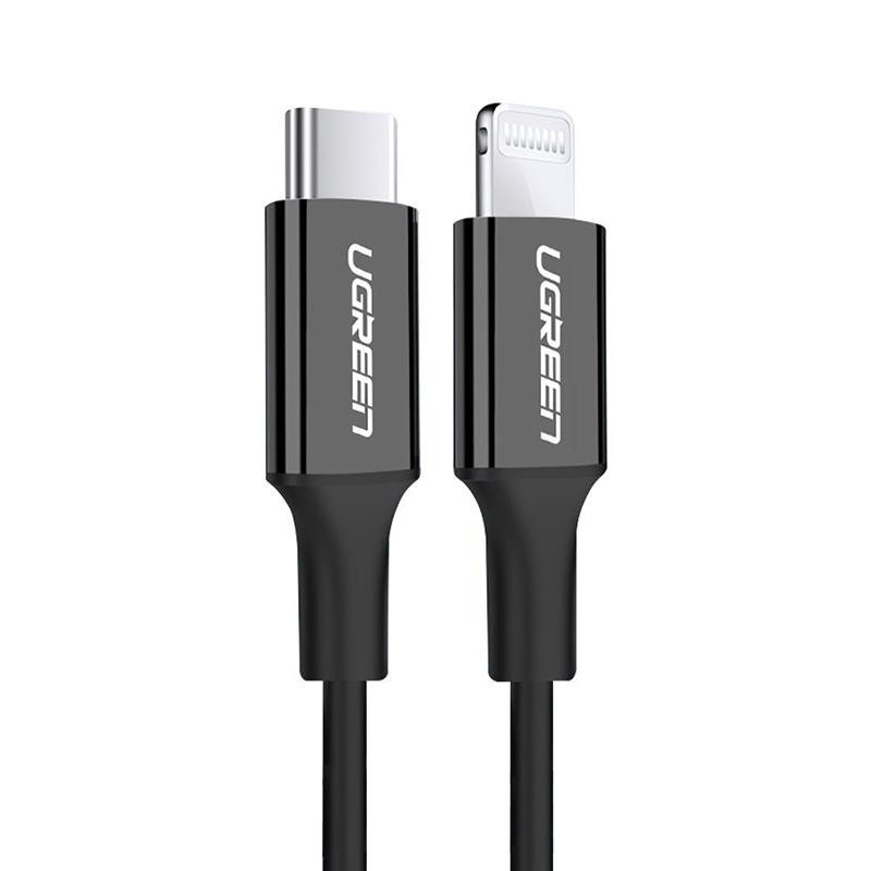 Купить ᐈ Кривой Рог ᐈ Низкая цена ᐈ Кабель Ugreen US171 USB Type-C - Lightning (M/M), 1 м, Black (60751)