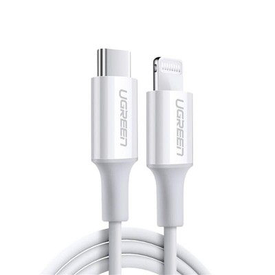 Купить ᐈ Кривой Рог ᐈ Низкая цена ᐈ Кабель Ugreen US171 USB Type-C - Lightning (M/M), 1.5 м, White (60748)