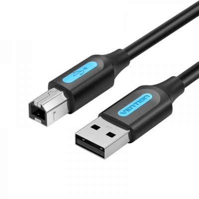 Купить ᐈ Кривой Рог ᐈ Низкая цена ᐈ Кабель для принтера Vention USB - USB Type-B (M/M), 1.5 м, Black (COQBG)