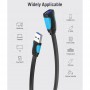 Купить ᐈ Кривой Рог ᐈ Низкая цена ᐈ Кабель-удлинитель Vention Flat USB - USB V 3.0 (M/F), 1 м, Black (VAS-A13-B100)