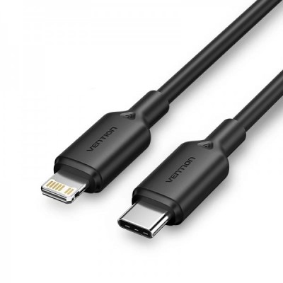 Купить ᐈ Кривой Рог ᐈ Низкая цена ᐈ Кабель Vention USB Type-C - Lightning (M/M), 1 м, Black (LAKBF)