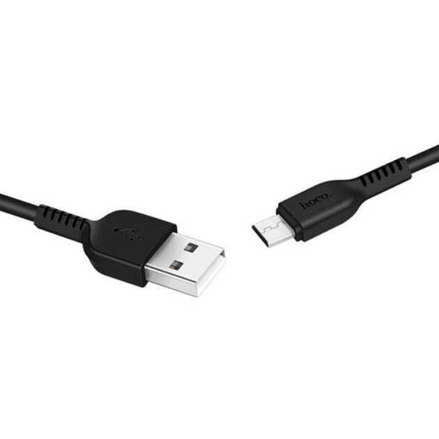 Купить ᐈ Кривой Рог ᐈ Низкая цена ᐈ Кабель Hoco X20 Flash USB - microUSB, 1 м, Black (D21031)