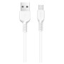 Купить ᐈ Кривой Рог ᐈ Низкая цена ᐈ Кабель Hoco X20 Flash USB - microUSB, 1 м, White (D21032)