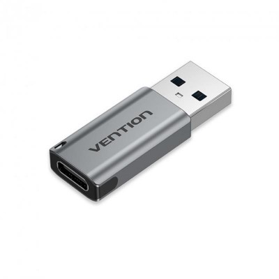 Купить ᐈ Кривой Рог ᐈ Низкая цена ᐈ Адаптер Vention USB - USB Type-C V 3.0 (M/F) Gray (CDPH0)