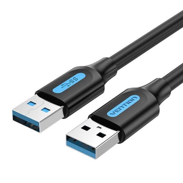 Купить ᐈ Кривой Рог ᐈ Низкая цена ᐈ Кабель Vention USB - USB V 3.0 (M/M), 1.5 м , Black (CONBG)