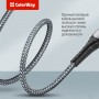 Купить ᐈ Кривой Рог ᐈ Низкая цена ᐈ Кабель ColorWay USB-C-Lightning, PD Fast Charging, 3.0А, 1м, Grey (CW-CBPDCL033-GR)