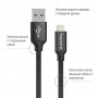 Купить ᐈ Кривой Рог ᐈ Низкая цена ᐈ Кабель ColorWay USB - Lightning (M/M), 2.4 А, 2 м, Black (CW-CBUL007-BK)