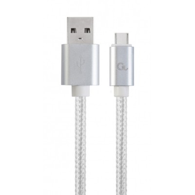 Купить ᐈ Кривой Рог ᐈ Низкая цена ᐈ Кабель Cablexpert USB - USB Type-C (M/M), 1.8 м, серебристый (CCB-mUSB2B-AMCM-6-S)