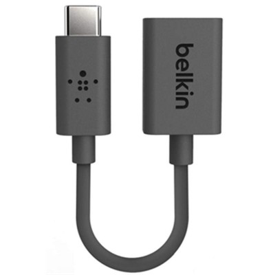 Купить ᐈ Кривой Рог ᐈ Низкая цена ᐈ Адаптер Belkin USB Type-C - USB V 3.0 (M/F), 0.14 м, Black (F2CU036btBLK)