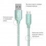 Купить ᐈ Кривой Рог ᐈ Низкая цена ᐈ Кабель ColorWay USB - micro USB (M/M), 2.4 А, 2 м, Mint (CW-CBUM009-MT)
