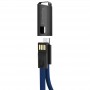 Купить ᐈ Кривой Рог ᐈ Низкая цена ᐈ Кабель ColorWay USB - micro USB (M/M), 2.4 А, 0.22 м, Blue (CW-CBUM022-BL)