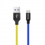 Купить ᐈ Кривой Рог ᐈ Низкая цена ᐈ Кабель ColorWay USB - micro USB (M/M), 2.4 А, 1 м, Blue/Yellow (CW-CBUM052-BLY)