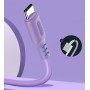 Купить ᐈ Кривой Рог ᐈ Низкая цена ᐈ Кабель ColorWay USB - USB Type-C (M/M), soft silicone, 2.4 А, 1 м, Purple (CW-CBUC044-PU)