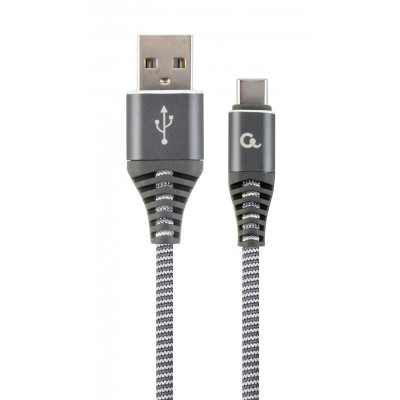 Купить ᐈ Кривой Рог ᐈ Низкая цена ᐈ Кабель Cablexpert USB - USB Type-C V 2.0 (M/M), премиум, 1 м, серый (CC-USB2B-AMCM-1M-WB2) 