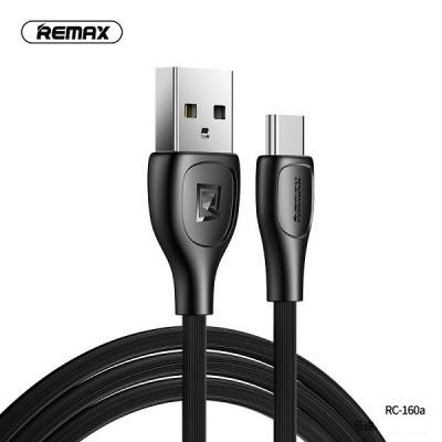 Купить ᐈ Кривой Рог ᐈ Низкая цена ᐈ Кабель Remax RC-160a Lesu Pro USB - USB Type-C (M/M), 2.1 A, 1 м, Black (6972174158365)