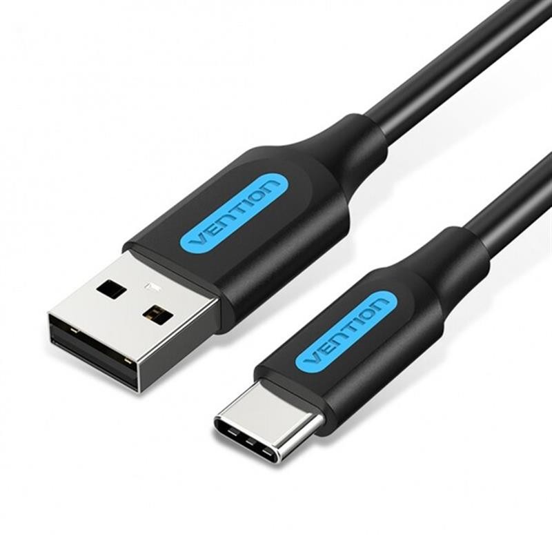 Купить ᐈ Кривой Рог ᐈ Низкая цена ᐈ Кабель Vention USB Type-C - USB (M/M), 1 м, Black (COKBF)